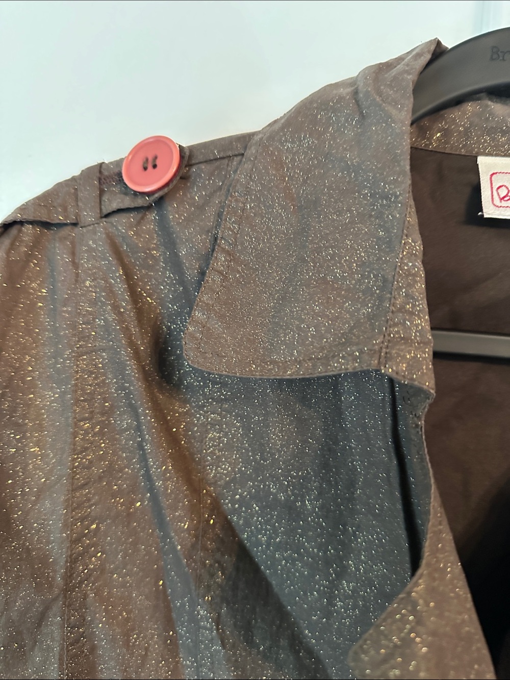 Vintage Beverly’s Brown Sparkle Cropped Swing Jacket Size L - Picture 4 of 9
